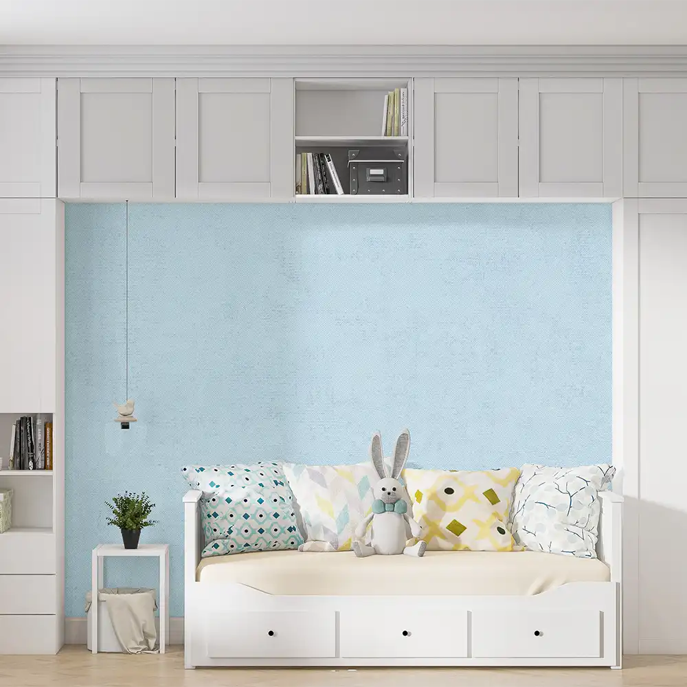 کاغذ دیواری کودک طرح ساده | آبی کد 12002