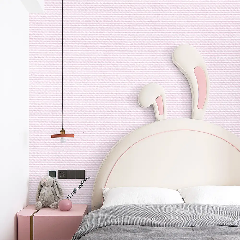 کاغذ دیواری کودک طرح ساده | صورتی کد 12014