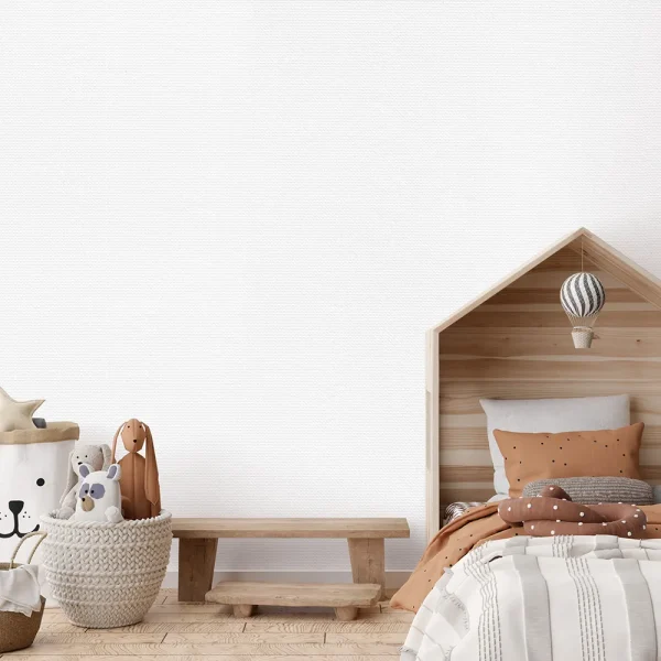 کاغذ دیواری کودک طرح ساده | سفید کد 12010